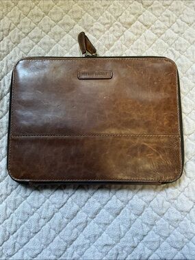 Frye Tablet Case Dark Brown Leather Zip Folio